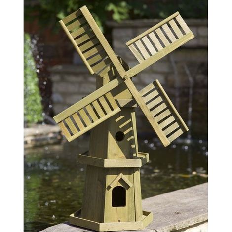 Smart Garden Giant Wooden Windmill Wood Garden Ornament Pine 5020001