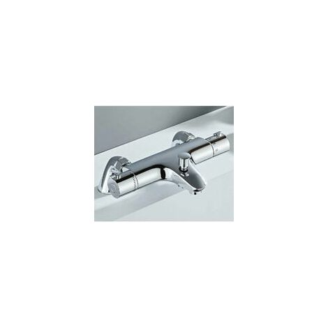 [JAMAIS UTILISÉ]Mitigeur Baignoire Thermostatique, Robinet Thermostatique Baignoire, Mitigeur de Douche pour Baignoire avec Contrle de la Température, Laiton, Finition Chromée, Monté sur Baignoire Mit (1/5)