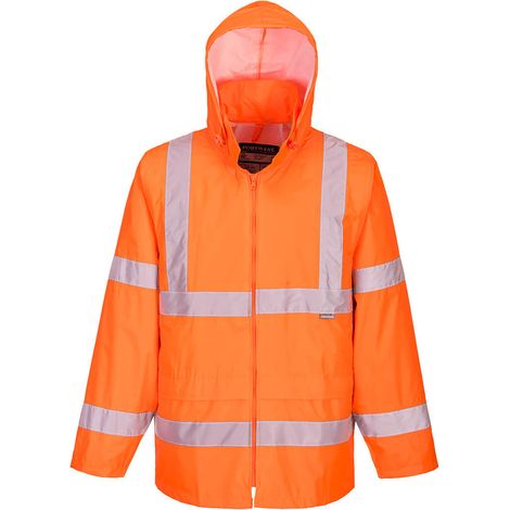 Hi-vis Regenjacke Farbe: Orange Größe: XXXL - Portwest