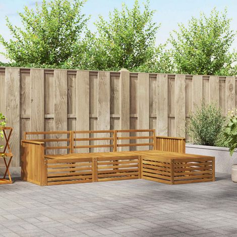 vidaXL Outdoor-Sofagarnitur Natur 249,5 x 162,5 x 73 cm (1/5)