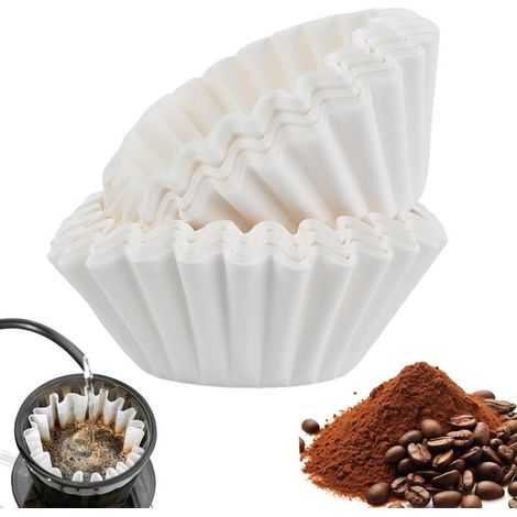 Accessoire pour machine à café, 200 feuilles de filtres à café jetables de 80/200 mm, adaptés aux machines à café, pour une utilisation à domicile et au bureau. (1/4)