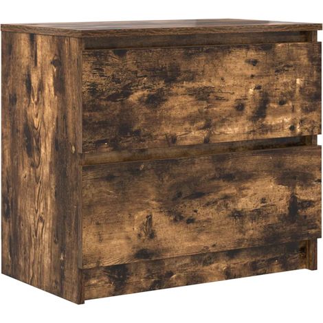 Mueble TV rectangular moderno con gran espacio de almacenamiento salón 60 x 35 x 54 cm de madera contrachapada roble ahumado 020051730 (1/5)