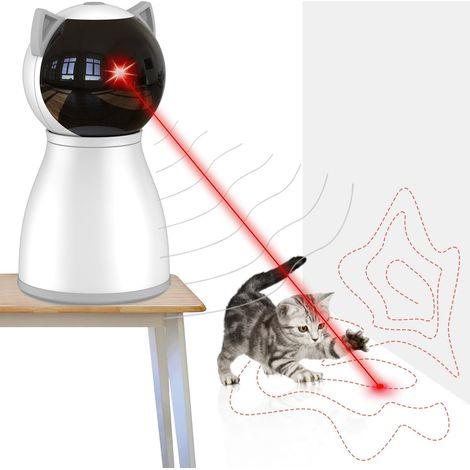 Jouet laser pour chat d'intérieur, jouet interactif activé par le mouvement pour chatons et chiens, rechargeable par USB (1/5)