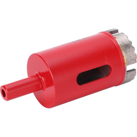Scie cloche diamantée rouge en acier rapide, trépan dentelé pour marbre et béton, D35, outil de perçage professionnel (1/5)