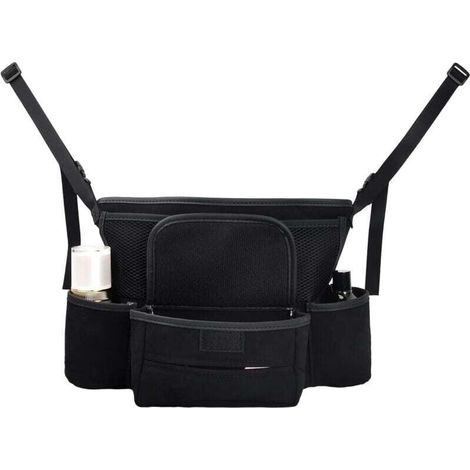 Organisateur de Rangement pour Siege Voiture, Sac Rangement Suspendu Voiture Entre Siege Avant avec Support de Sac à Main Pour Boire Téléphone Tissu, Protection de Dossier Voiture, 36x25cm,de (1/4)