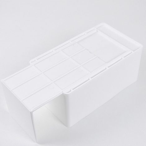 Organiseur de bureau avec support de livre rétractable, boîte de rangement pour maquillage, organisateur de rangement cosmétique étanche (1/5)