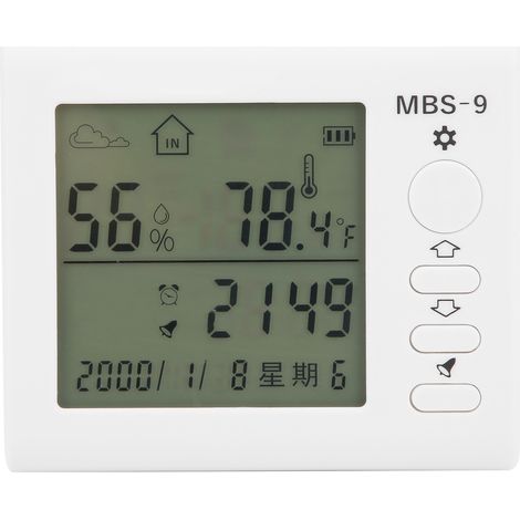Thermomètre Hygromètre Digital Précision Élevée, Mesure Température Humidité Intérieur Extérieur, Testeur 2 en 1 (1/5)