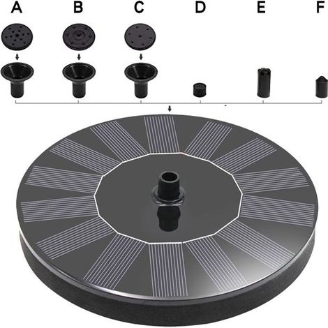 Pompe solaire flottante pour fontaine, bassin, aquarium ou jardin (1/5)
