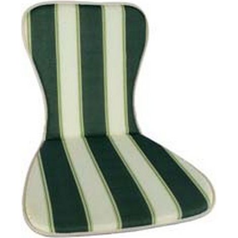2PZ CUSCINO GRECIA RIGHE VERDI SEDIA MONOSCOCCA IMPILABILE cm48x78h. spessore