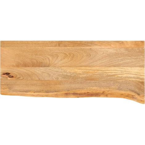 Tischplatte mit Baumkante 90x30x2,5 cm Massivholz Mango (1/5)
