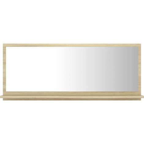Specchio da bagno in rovere Sonoma 90x10,5x37 cm in truciolare 020006926