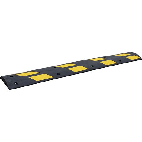 Ralentisseur en Caoutchouc Noir, Jaune RS PRO, 300mm, Haute visibilité taille 30mm ( Prix pour 1 ) (1/3)