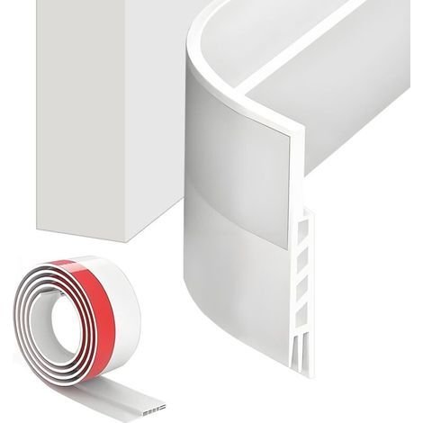 Isolierender Türzugstopper, Kältedichtungsband für Türen, selbstdichtendes elastisches Silikon, leicht zuschneidbar, wärmeisolierend, winddicht, schalldicht und wasserdicht (1 m x 5 cm, Weiß) (1/5)