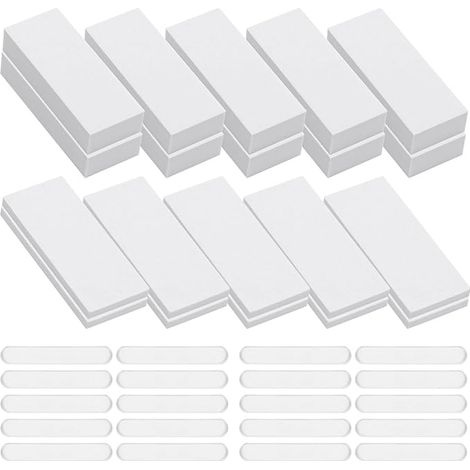 Tampons Muraux Autocollants en Silicone Transparent et Mousse EVA, Blanc Protection Murale Anti-Choc pour Tête de Lit, Canapé, Portes et Meubles (1/5)