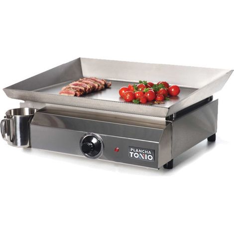Plancha Tonio - Plancha électrique Electica PL2 - Inox - 1 résistance - Pour 2 à 6 personnes