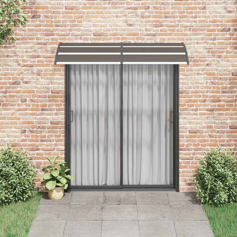 Auvent Marquise de porte, Store Banne pour porte, Noir 200x80 cm PC OIB9560E (1/5)
