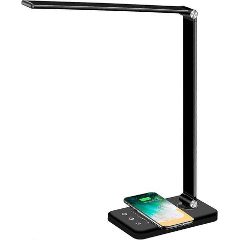 Lampe de bureau, lampe de table protectrice pour les yeux, lampe de chevet à intensité variable avec port de chargement USB (1/5)