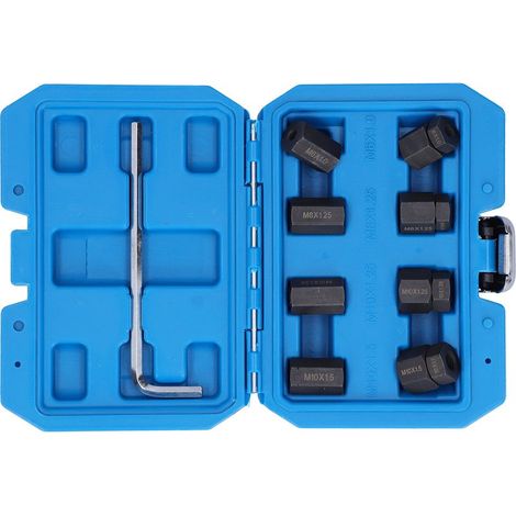 Kit d'installation de dissolvant de goujons de voiture, 9 pièces, sans dommage au filetage, M10x1, 5, M10x1,25, M8x1,25, M6x1,0 (1/5)
