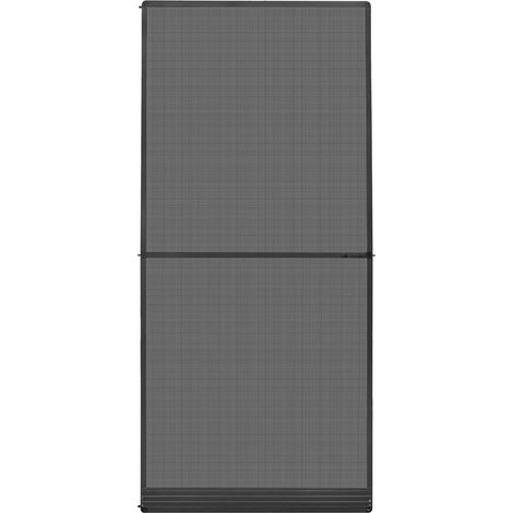 Écran anti-insectes à charnière Anthracite et noir 100 x 215 cm (1/5)