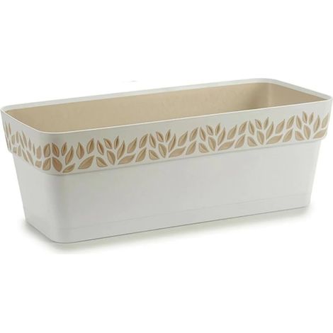 BALCONETTA RETTANGOLARE 'CLOE' lt.9,5 - bianco/travertino  - STEFANPLAST