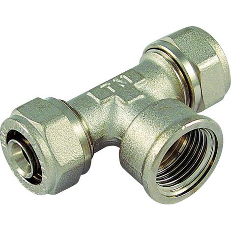RACCORDO A T FEMMINA PER TUBO MULTISTRATO MODELLO AL-COBRAPEX 1/2 ø16   TIEMME RACCORDERIE SPA