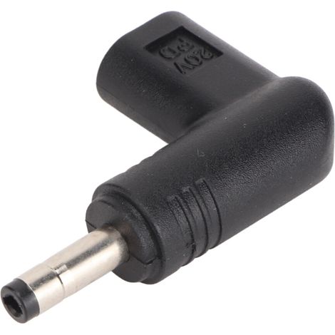 90° abgewinkelter Adapter, kompatibel mit USB-C-Laden, PD-Ladesimulator-Trigger für Laptops, unterstützt hocheffiziente Stromübertragung bis zu 100 W, Spannungsbereich 18,5-20 V.