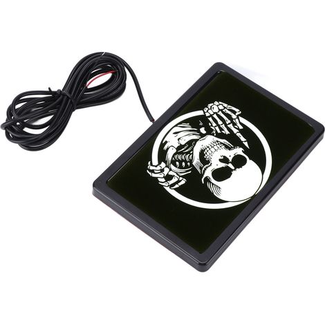 12V 4x6 Zoll LED-Scheinwerfer im Skelett-Design für Motorrad, UTV, Quad, Universalzubehör, schwarzer Rahmen (1/5)