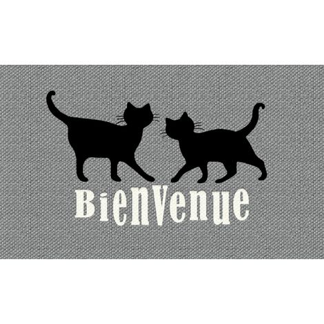 TAPIS VELVET BIENVENUE CHAT 45X75 MERCURY 2343-1
