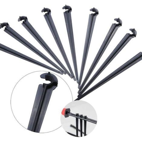 50 Pièces piquets Support de tiges fixes,Tuyau Fixe Potence Support,Plastique Outil de Jardinage,pour 4 / 7mm Goutte À Goutte Tubes Tuyau Arrosage Irrigation Jardin (1/4)
