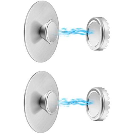 2 Pièces Porte-Savon Magnétique Acier Inoxydable, Murale Porte-Savon Aimant de Cuisine et de Salle de Bain, Économisez de l'espace Contient 2 couvercles (1/5)