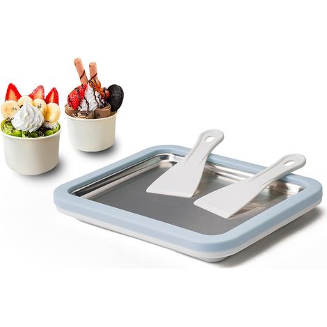 Machine à Glace Roulée, Plaque Glace Ice Roll, Plancha Glacée, Ice Roll Machine, Plaque à Glace Roulée, Avec 2 spatules, Idéal pour glace roulée (1/5)