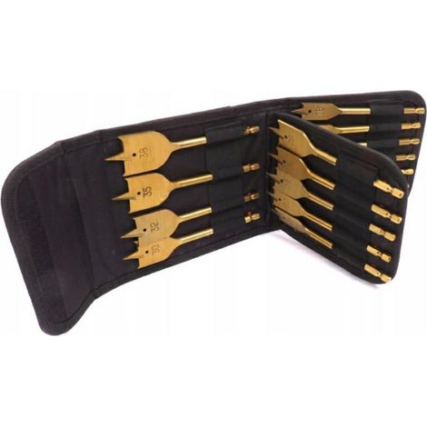Juego de brocas tipo pala Silver 16 piezas – Brocas de alta calidad para perforación de madera, plástico y materiales blandos