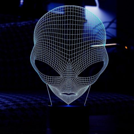 Veilleuse 3D pour garçons, lampe illusion martienne, lampe de table tactile USB à 7 couleurs changeantes, cadeau d'anniversaire pour enfants (1/4)