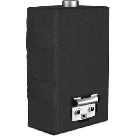 Housse de protection pour chauffe-eau instantané - 10 l - 2,64 GPM - Étanche - Protection UV - Tissu Oxford avec ventilation - Accessoire de camping - Noir (420D) (1/5)