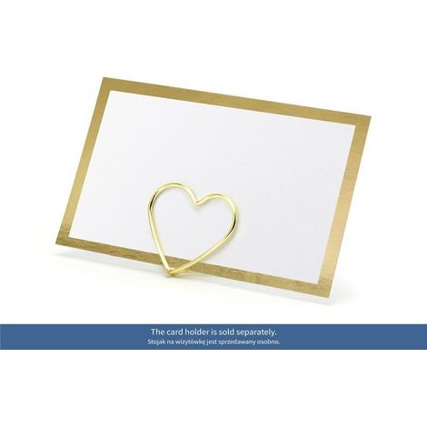 Segnaposto da tavola - Cornice dorata, 9,5x5,5 cm, 10 pezzi.