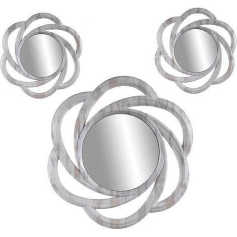Trade Shop - SET 3 SPEZIALPARETE DECORATIVI SPECCHIO LIBERA INSTALLATION 20-35CM 836848 - (1/3)