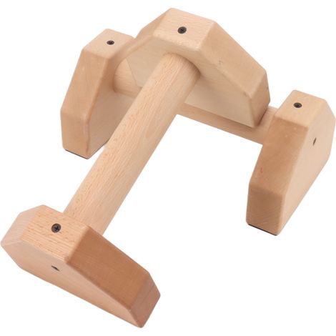 Set aus 2 rutschfesten Liegestützgriffen aus Holz, Liegestützstangen und Handstandhalterungen für den Innen- und Außenbereich, 30 cm (1/5)