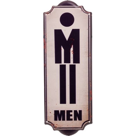 Placa de pared de metal azul 15x38x1 (1/4)