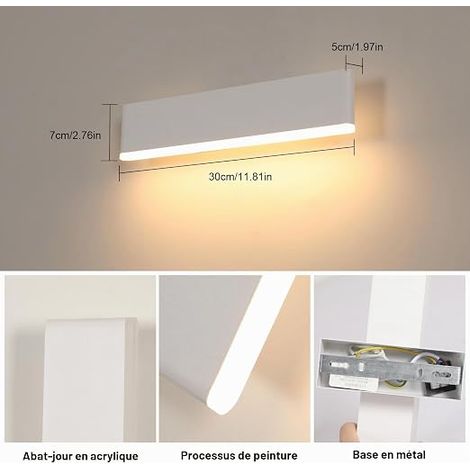 9W LED Wall Lamp 360° Rotatable Light (1/3)