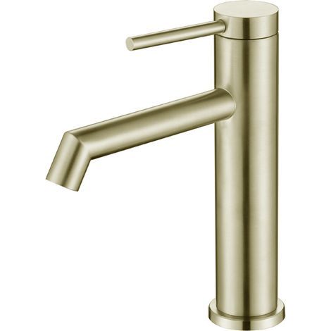 Goldene Badezimmerarmatur, Einhebel-Waschtischarmatur mit einem Loch