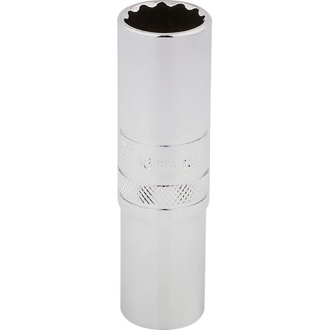 Draper 16mm Deep Socket for 1/2" Square Drive – Polished Chrome Metric Deep Socket Set (Model 33734) (1/5)