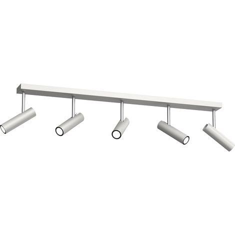 Rampe 5 spots orientables gris clair GU10 Axion Luminex