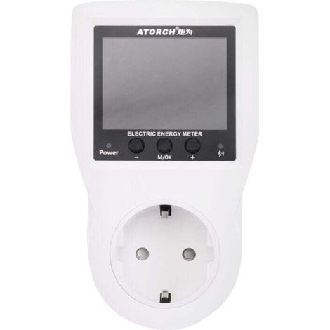 Crezuo 220V AC WiFi Digitalstromzähler mit Netzstecker und Energie-Crezuo