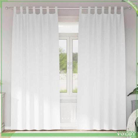 Rideaux occultants - FAFEISY - 4107607 - Blanc pur - 260 x 140 cm - 2 pièces (1/5)