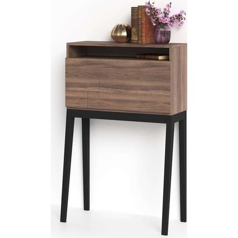 Mesa estudio para colgar Mod-630 acabado nogal, 39 x 75 x 117 cm (fondo x ancho x alto) (1/2)