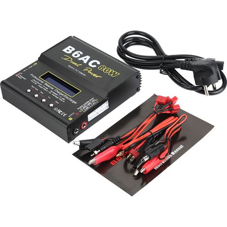 Chargeur/déchargeur d'équilibrage numérique LCD B6AC 80W pour batteries RC Li-ion, Li-Po, NiCd, Ni-MH (1/5)