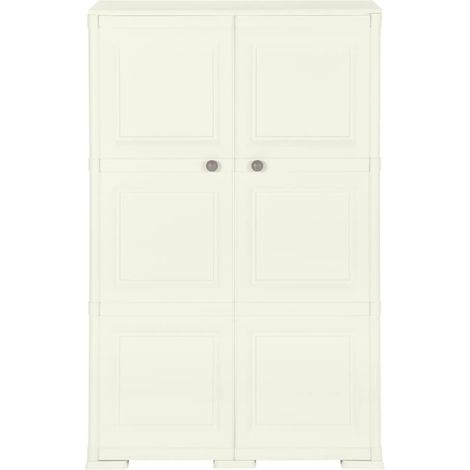 GBLY Kunststoffschrank 79x43x125 cm Holzdesign Vanilleeis (1/5)
