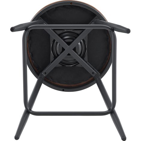 Taburete de bar, acolchado, estilo industrial, 39 x 39 x 96 cm, marron (1/5)