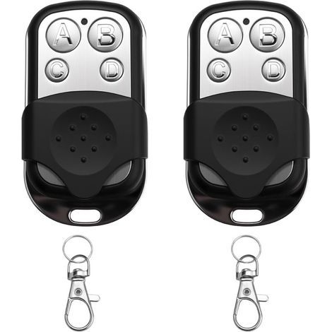 Pair 2-teilige universelle Torfernbedienung, 433,92 MHz, kabellos, kompatibel mit Garagentoren, Festcode, Rolling Code, 4 Tasten für Garagentore und Autos (1/5)