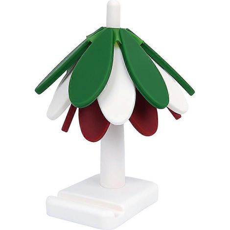 Dessous de plat résistant à la chaleur, motif sapin de Noël, dessous de plat anti-brûlure, tapis isolant thermique pliable A (1/5)